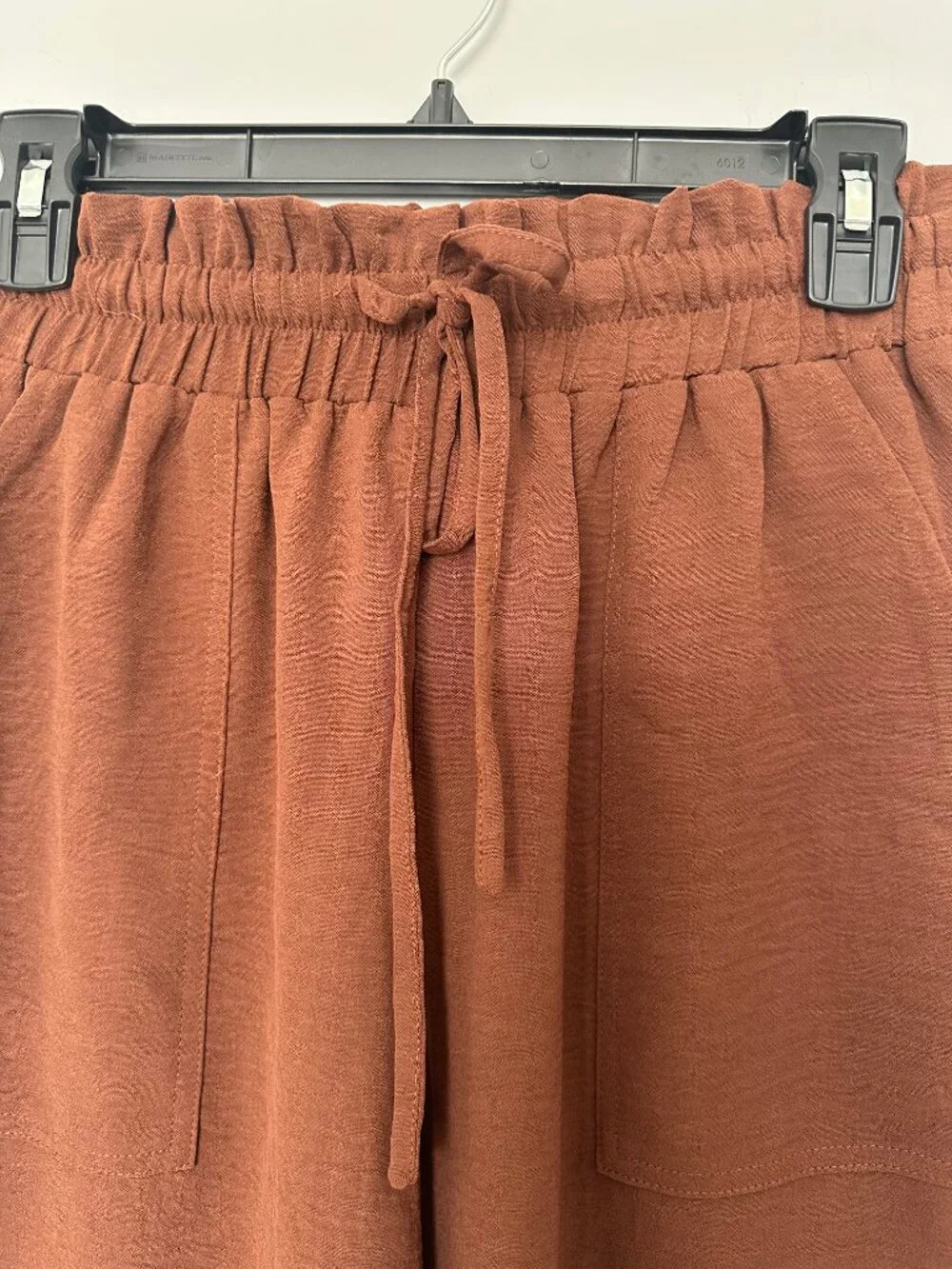 Wide Leg Capri Pants High Waisted Palazzo Pants w/Pockets Rust Size Medium NWOT